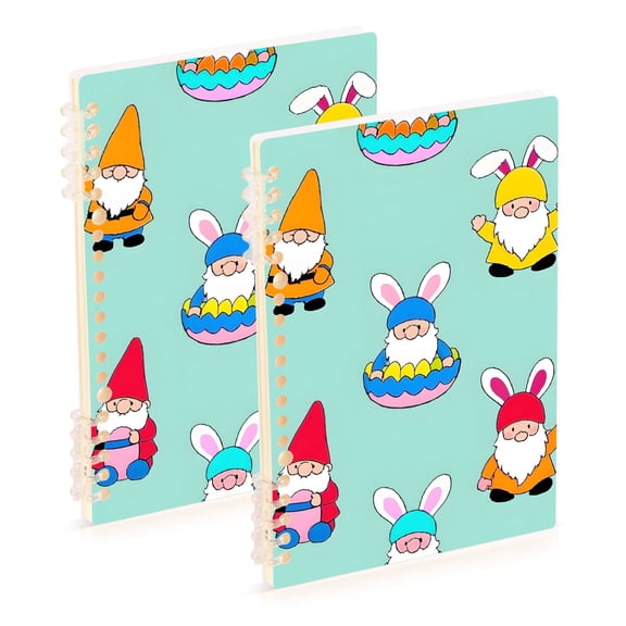 joogoo Spiral Journal Notebook Cute Gnomes College Ruled Notebooks 8.3" x 5.7" 2 PCs