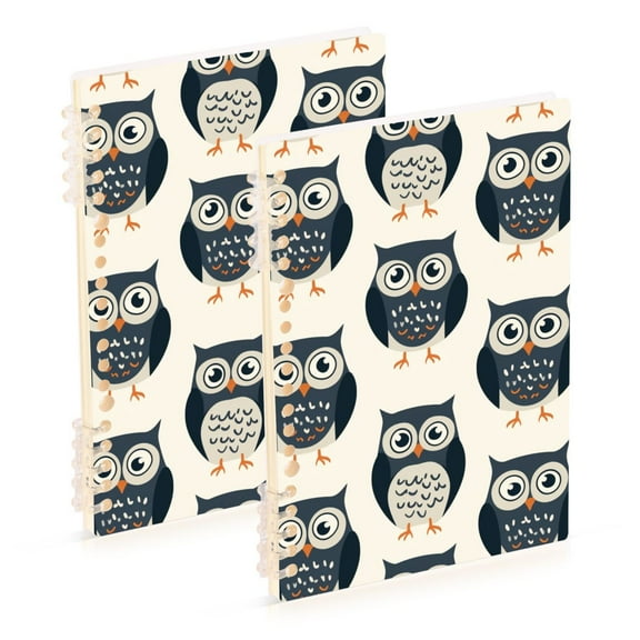 joogoo Spiral Journal Notebook Cute Owls College Ruled Notebooks 8.3" x 5.7" 2 PCs