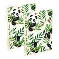 thumbnail image 1 of joogoo Spiral Journal Notebook Cute Panda Leaves Floral College Ruled Notebooks 8.3" x 5.7" 2 PCs, 1 of 8