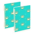thumbnail image 1 of joogoo Spiral Journal Notebook Cute Paw Prints College Ruled Notebooks 8.3" x 5.7" 2 PCs, 1 of 8
