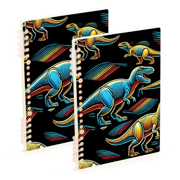 joogoo Spiral Journal Notebook Dinosaur College Ruled Notebooks 8.3" x 5.7" 2 PCs