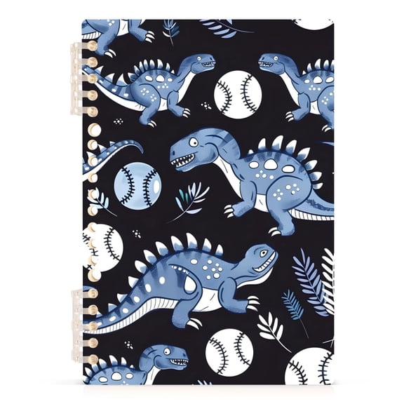 joogoo Spiral Journal Notebook Dinosaur and Baseball College Ruled Notebooks 8.3" x 5.7" 1 PC