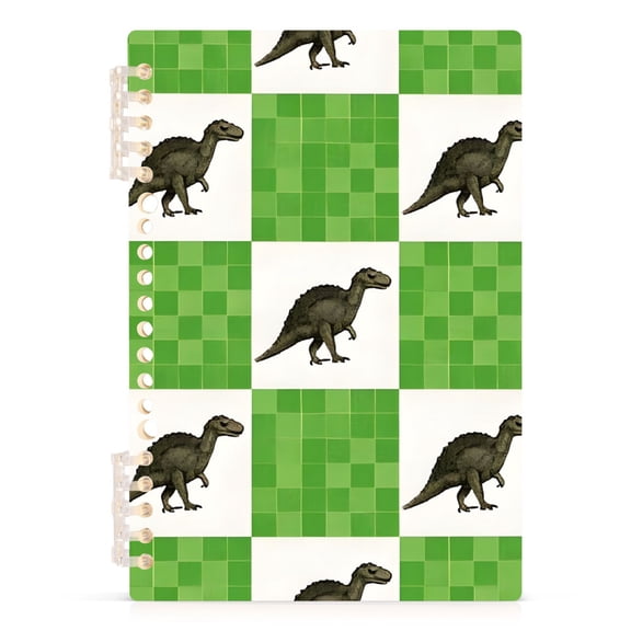 joogoo Spiral Journal Notebook Dinosaur in Checkered College Ruled Notebooks 8.3" x 5.7" 1 PC
