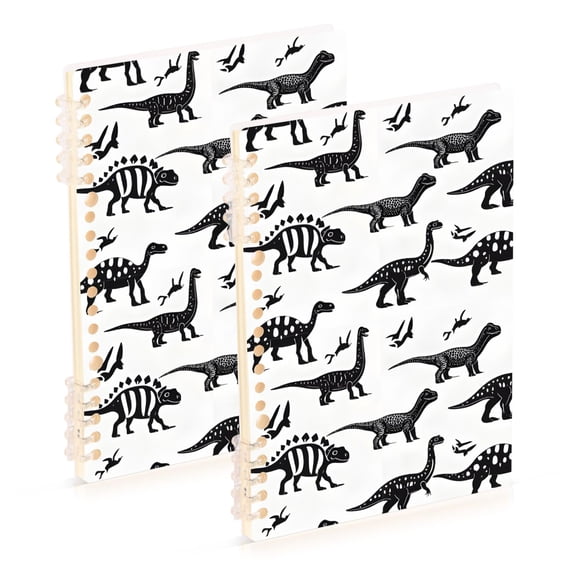 joogoo Spiral Journal Notebook Dinosaurs College Ruled Notebooks 8.3" x 5.7" 2 PCs