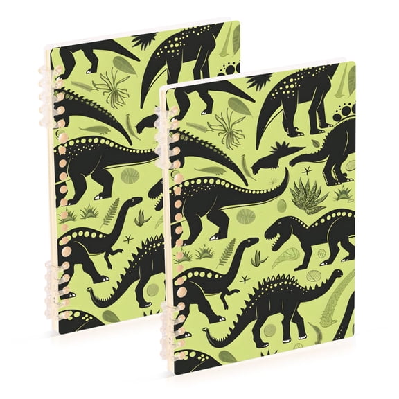 joogoo Spiral Journal Notebook Dinosaurs Forest College Ruled Notebooks 8.3" x 5.7" 2 PCs