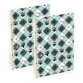 thumbnail image 1 of joogoo Spiral Journal Notebook Dog Footprint Checkered College Ruled Notebooks 8.3" x 5.7" 2 PCs, 1 of 8