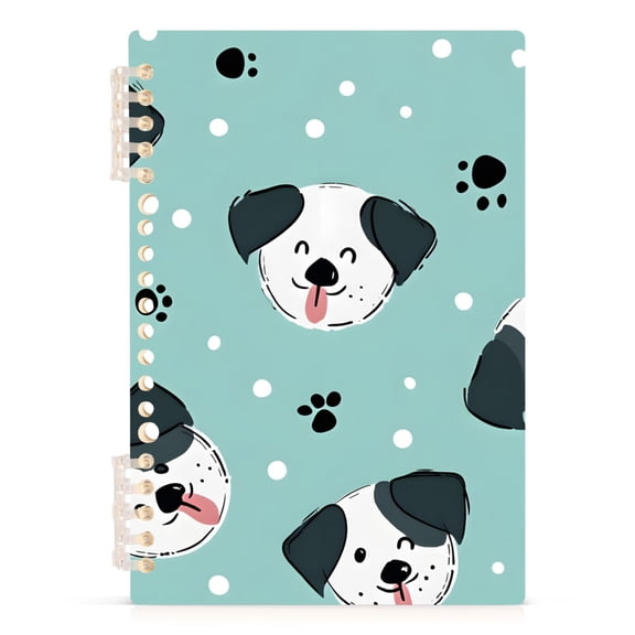 joogoo Spiral Journal Notebook Dogs Dots Footprint College Ruled Notebooks 8.3" x 5.7" 1 PC