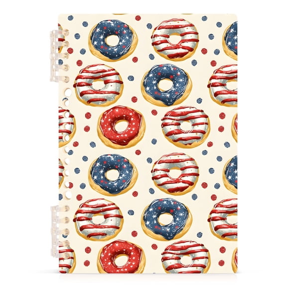 joogoo Spiral Journal Notebook Donut with American Flag College Ruled Notebooks 8.3" x 5.7" 1 PC