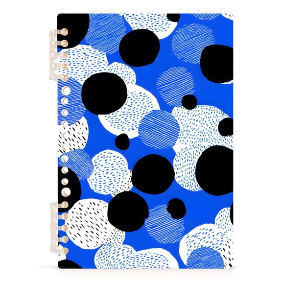 joogoo Spiral Journal Notebook Dots Blue Pattern College Ruled Notebooks 8.3" x 5.7" 1 PC
