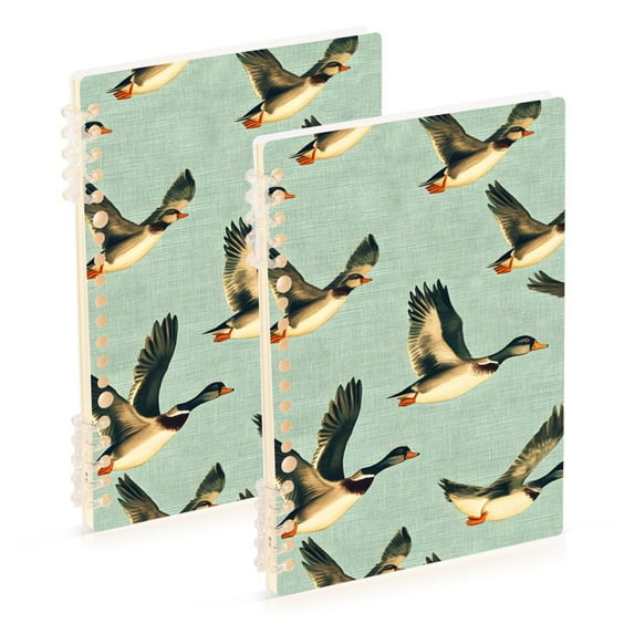 joogoo Spiral Journal Notebook Ducks Flying College Ruled Notebooks 8.3" x 5.7" 2 PCs