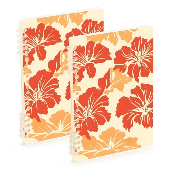 joogoo Spiral Journal Notebook Elegant Tropical Floral-h9 College Ruled Notebooks 8.3" x 5.7" 2 PCs