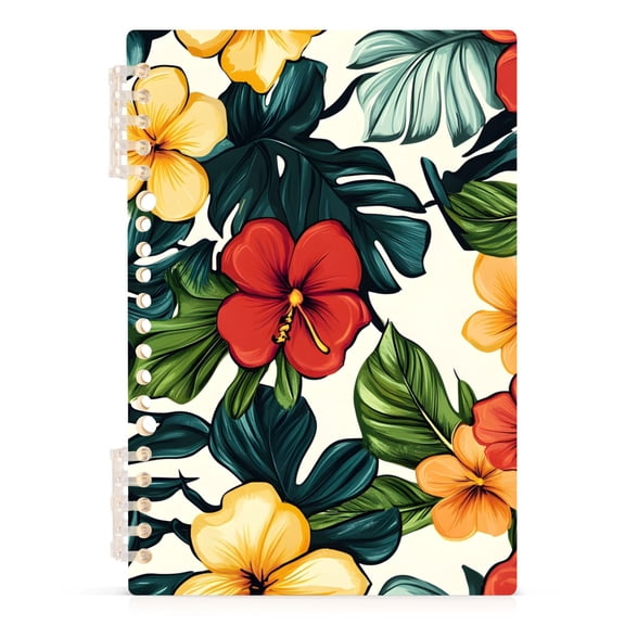 joogoo Spiral Journal Notebook Elegant Tropical Floral-r5 College Ruled Notebooks 8.3" x 5.7" 1 PC
