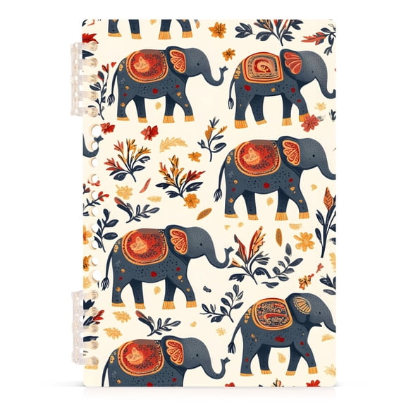 joogoo Spiral Journal Notebook Ethnic Cute Elephant College Ruled Notebooks 8.3" x 5.7" 1 PC