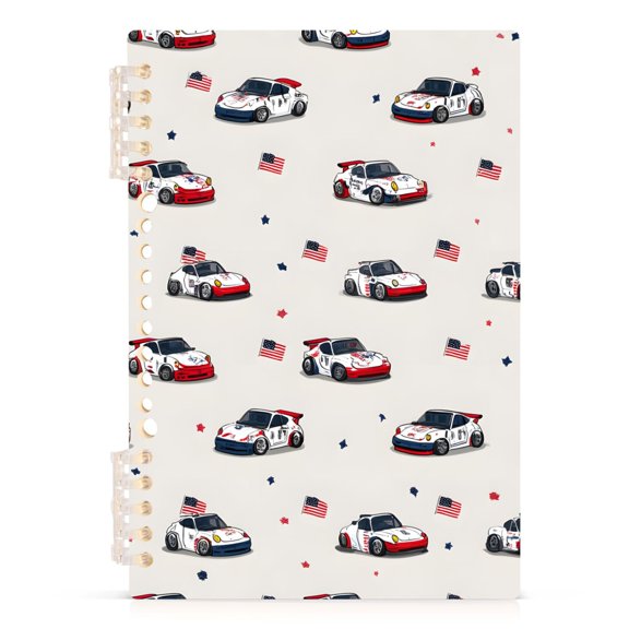 joogoo Spiral Journal Notebook Flag Racing Car College Ruled Notebooks 8.3" x 5.7" 1 PC