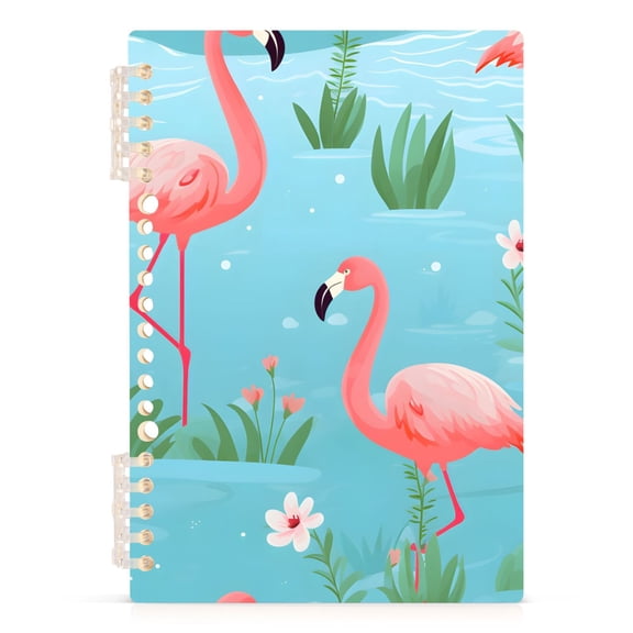 joogoo Spiral Journal Notebook Flamingo Floral College Ruled Notebooks 8.3" x 5.7" 1 PC