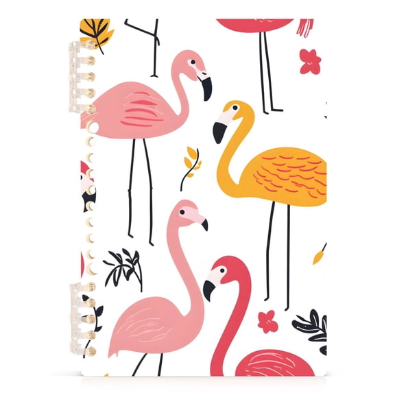 joogoo Spiral Journal Notebook Flamingo Leaves College Ruled Notebooks 8.3" x 5.7" 1 PC