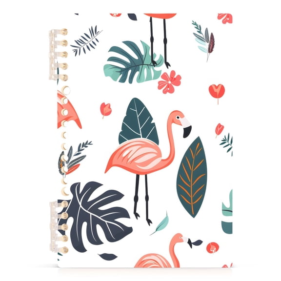 joogoo Spiral Journal Notebook Flamingo Palm Leave College Ruled Notebooks 8.3" x 5.7" 1 PC