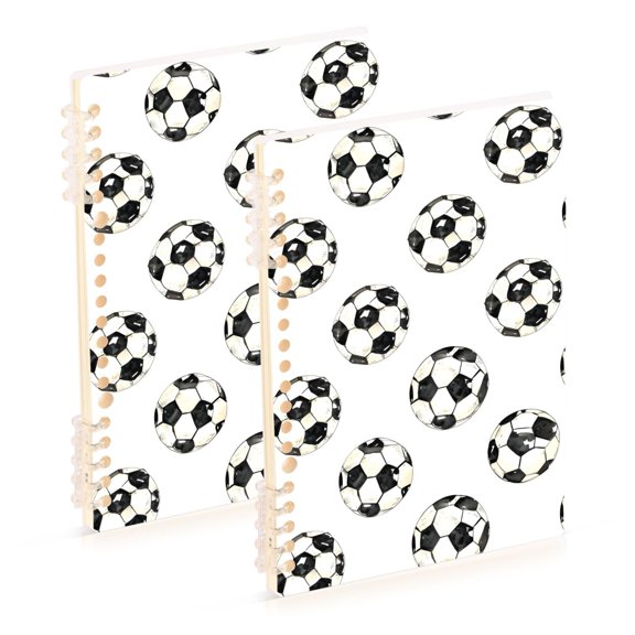 joogoo Spiral Journal Notebook Footballs-z1 College Ruled Notebooks 8.3" x 5.7" 2 PCs