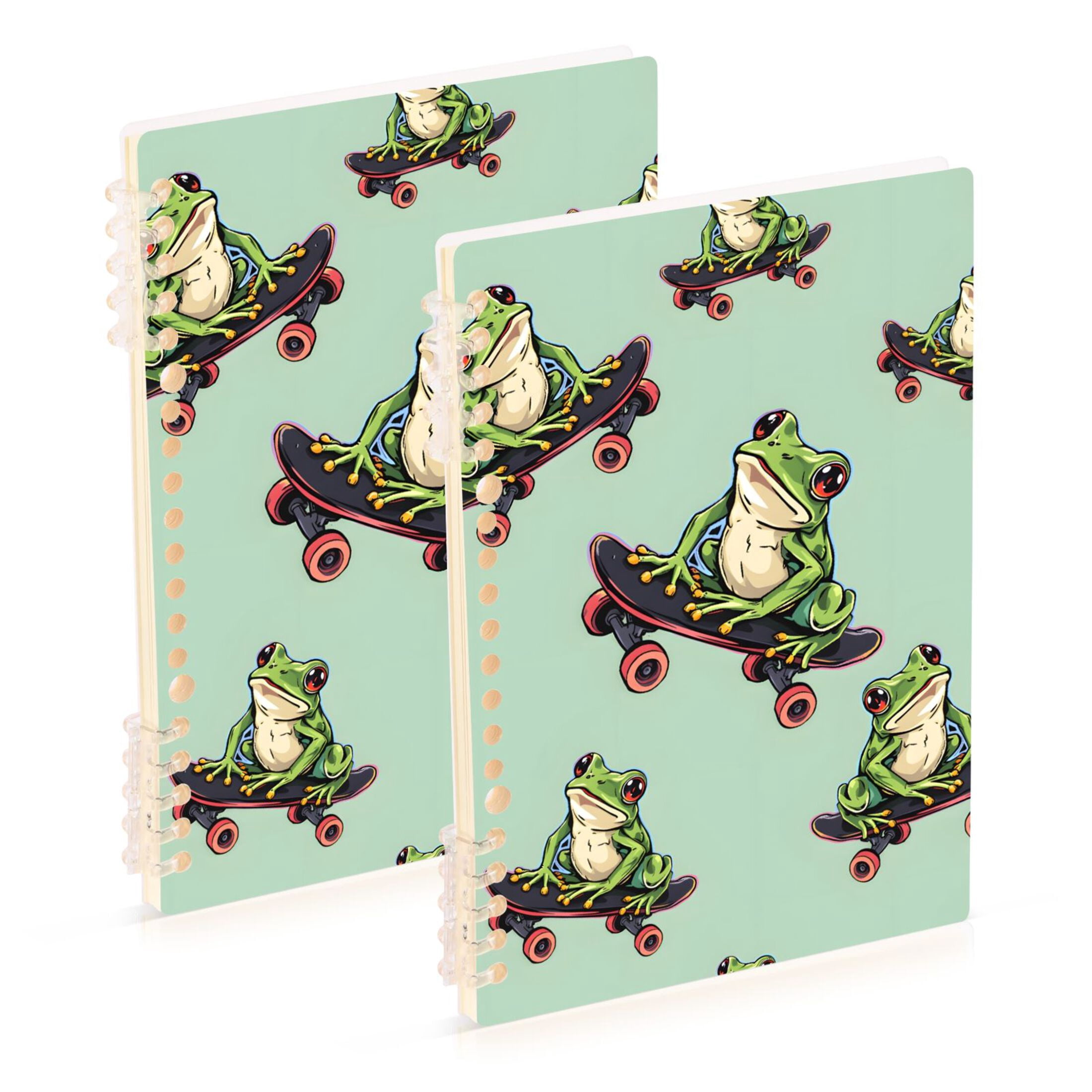 joogoo Spiral Journal Notebook Frogs on Skateboards College Ruled ...