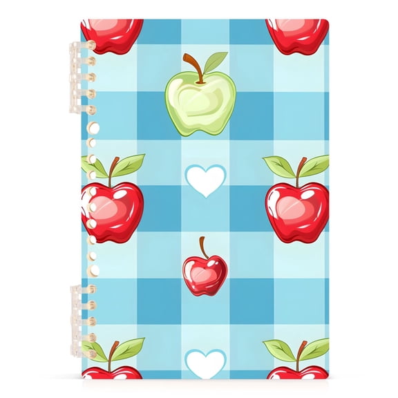 joogoo Spiral Journal Notebook Fruit and Heart Checkered Grid College Ruled Notebooks 8.3" x 5.7" 1 PC