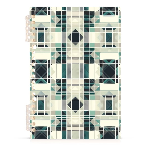 joogoo Spiral Journal Notebook Geometric Checkered Plaid College Ruled Notebooks 8.3" x 5.7" 1 PC
