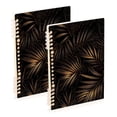 thumbnail image 1 of joogoo Spiral Journal Notebook Golden Leaves College Ruled Notebooks 8.3" x 5.7" 2 PCs, 1 of 8