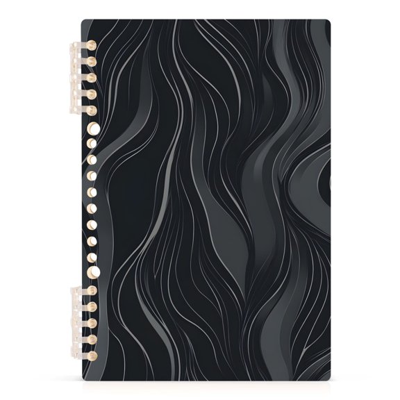 joogoo Spiral Journal Notebook Gray Wave Lines College Ruled Notebooks 8.3" x 5.7" 1 PC