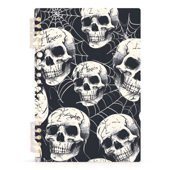 joogoo Spiral Journal Notebook Halloween Skulls College Ruled Notebooks 8.3" x 5.7" 1 PC
