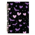 thumbnail image 1 of joogoo Spiral Journal Notebook Hearts Bats College Ruled Notebooks 8.3" x 5.7" 1 PC, 1 of 8