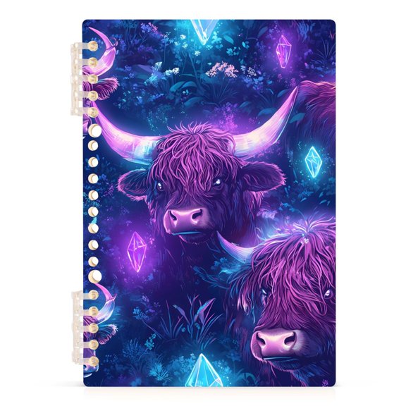 joogoo Spiral Journal Notebook Highland Cattle Texture College Ruled Notebooks 8.3" x 5.7" 1 PC