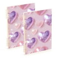 thumbnail image 1 of joogoo Spiral Journal Notebook Holographic Glitter Hearts-a2 College Ruled Notebooks 8.3" x 5.7" 2 PCs, 1 of 8
