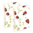 thumbnail image 1 of joogoo Spiral Journal Notebook Ladybugs Flowers College Ruled Notebooks 8.3" x 5.7" 2 PCs, 1 of 8