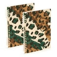 thumbnail image 1 of joogoo Spiral Journal Notebook Leopard Skin Pattern College Ruled Notebooks 8.3" x 5.7" 2 PCs, 1 of 8