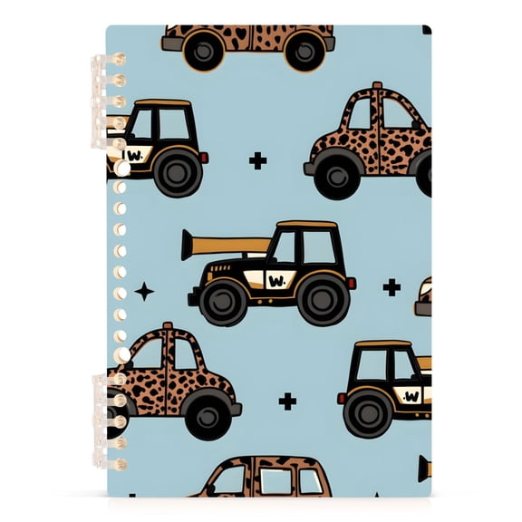 joogoo Spiral Journal Notebook Leopard Truck Cars College Ruled Notebooks 8.3" x 5.7" 1 PC