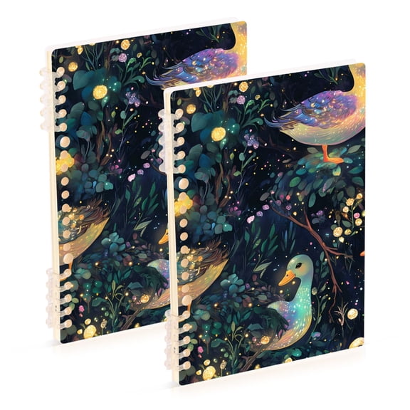 joogoo Spiral Journal Notebook Magic Cute Duck College Ruled Notebooks 8.3" x 5.7" 2 PCs
