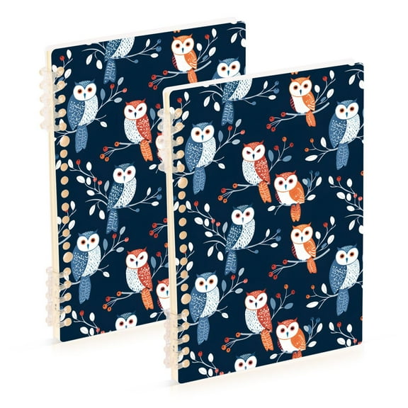 joogoo Spiral Journal Notebook Many Owls on Branch College Ruled Notebooks 8.3" x 5.7" 2 PCs