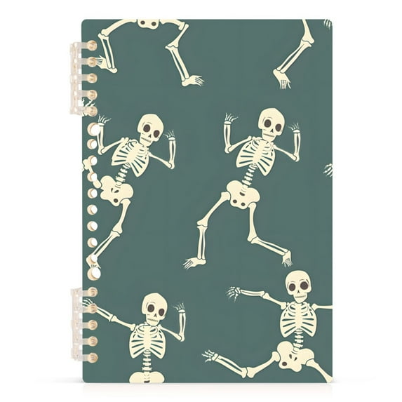 joogoo Spiral Journal Notebook Many Skeleton Dancing College Ruled Notebooks 8.3" x 5.7" 1 PC