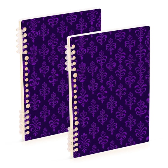 joogoo Spiral Journal Notebook Mardi Gras Art Pattern College Ruled Notebooks 8.3" x 5.7" 2 PCs