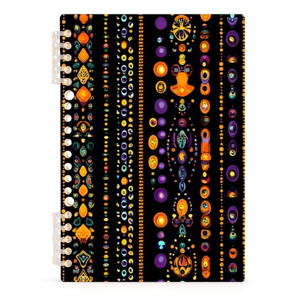 joogoo Spiral Journal Notebook Mardi Gras Print College Ruled Notebooks 8.3" x 5.7" 1 PC