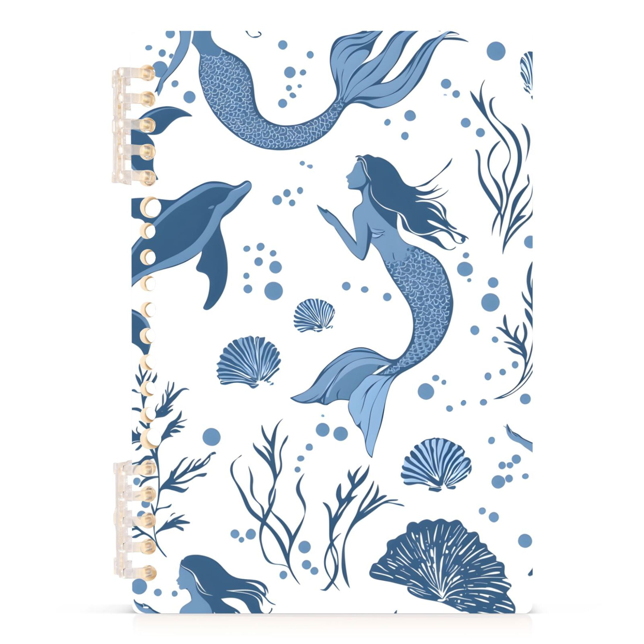 joogoo Spiral Journal Notebook Mermaid Dolphins Coral College Ruled ...