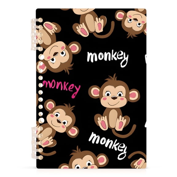 joogoo Spiral Journal Notebook Monkey Cute College Ruled Notebooks 8.3" x 5.7" 1 PC