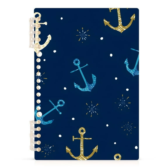 joogoo Spiral Journal Notebook Ocean Anchors College Ruled Notebooks 8.3" x 5.7" 1 PC