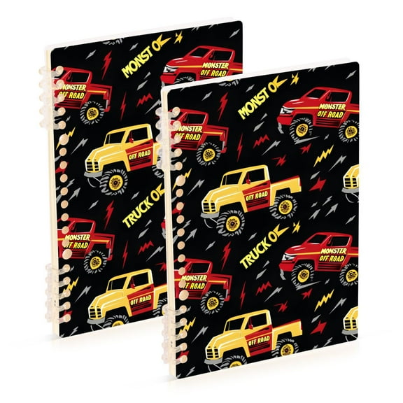 joogoo Spiral Journal Notebook Off-road Trucks College Ruled Notebooks 8.3" x 5.7" 2 PCs
