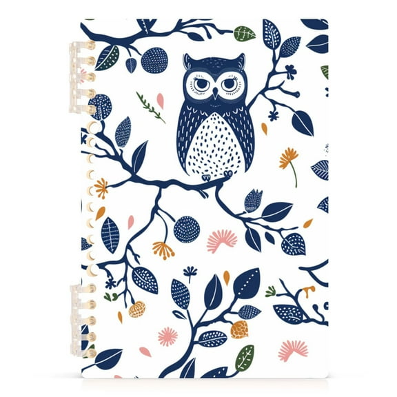 joogoo Spiral Journal Notebook Owl on Branch College Ruled Notebooks 8.3" x 5.7" 1 PC