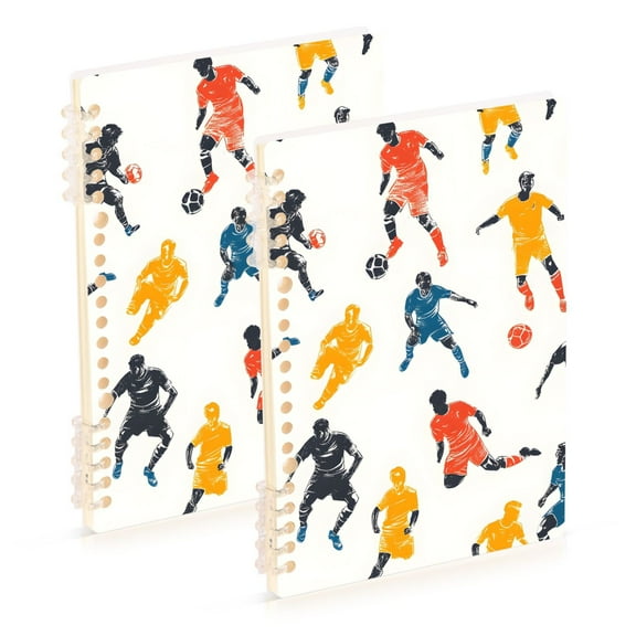 joogoo Spiral Journal Notebook Play Football College Ruled Notebooks 8.3" x 5.7" 2 PCs