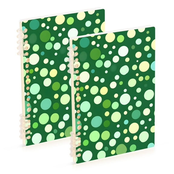 joogoo Spiral Journal Notebook Polka Dot College Ruled Notebooks 8.3" x 5.7" 2 PCs