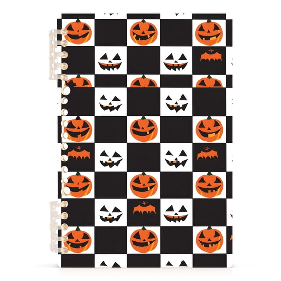 joogoo Spiral Journal Notebook Pumpkins on Checkered College Ruled Notebooks 8.3" x 5.7" 1 PC