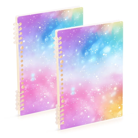 joogoo Spiral Journal Notebook Rainbow Tie-dye-a3 College Ruled Notebooks 8.3" x 5.7" 2 PCs
