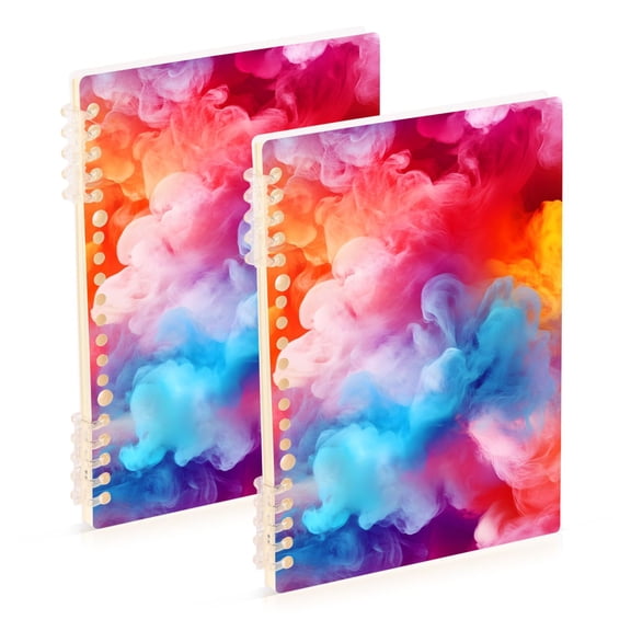 joogoo Spiral Journal Notebook Rainbow Tie-dye-a5 College Ruled Notebooks 8.3" x 5.7" 2 PCs