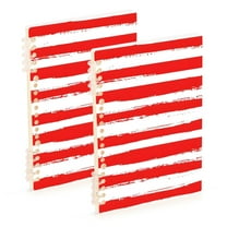 joogoo Spiral Journal Notebook Red and White Stripes College Ruled Notebooks 8.3" x 5.7" 2 PCs